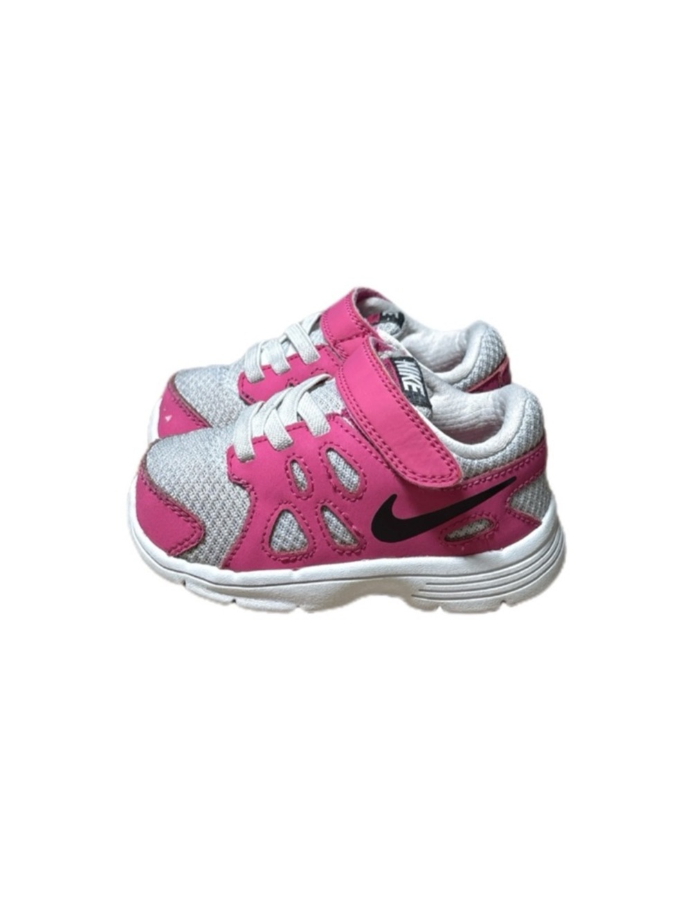 Nike Kids Sneakers in Pink and Gray Size 5C